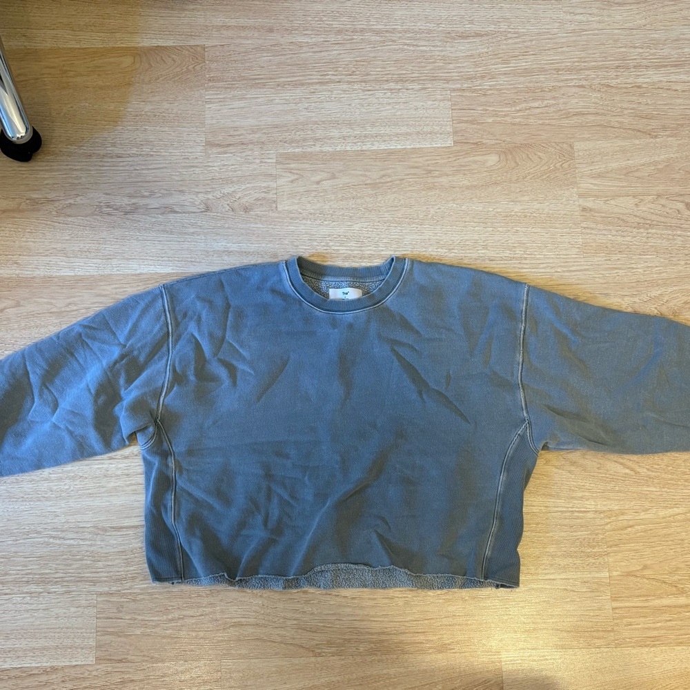 TNA Light Blue Fleece-Lined Crewneck